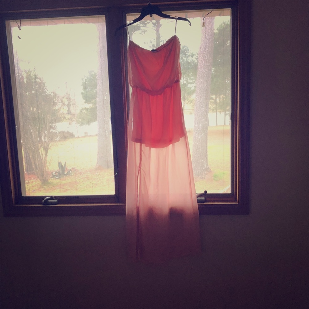 Maxi dress with mini dress underneath